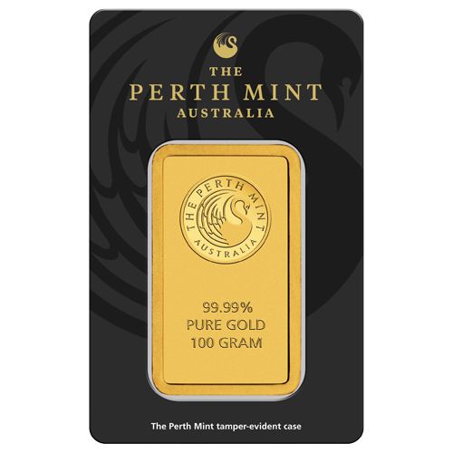 картинка 100g Gold Perth Mint Bar – площадка coinbay.ae