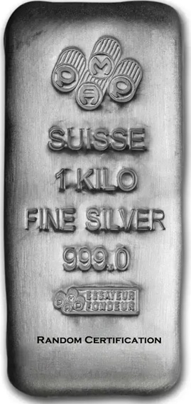 картинка 1 kilo PAMP Suisse silver bar Backdated – площадка coinbay.ae