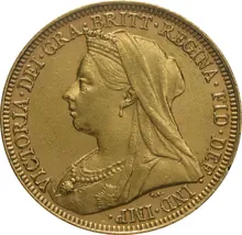 картинка Sovereign Great Britain Queen Victoria Old Head  AU 7.32 GR – площадка coinbay.ae