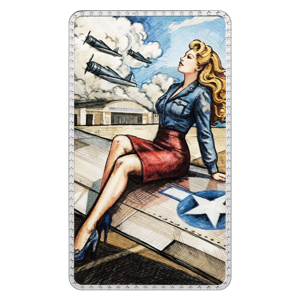 картинка 2 oz silver bar "Pin up girls" Czech mint – площадка coinbay.ae