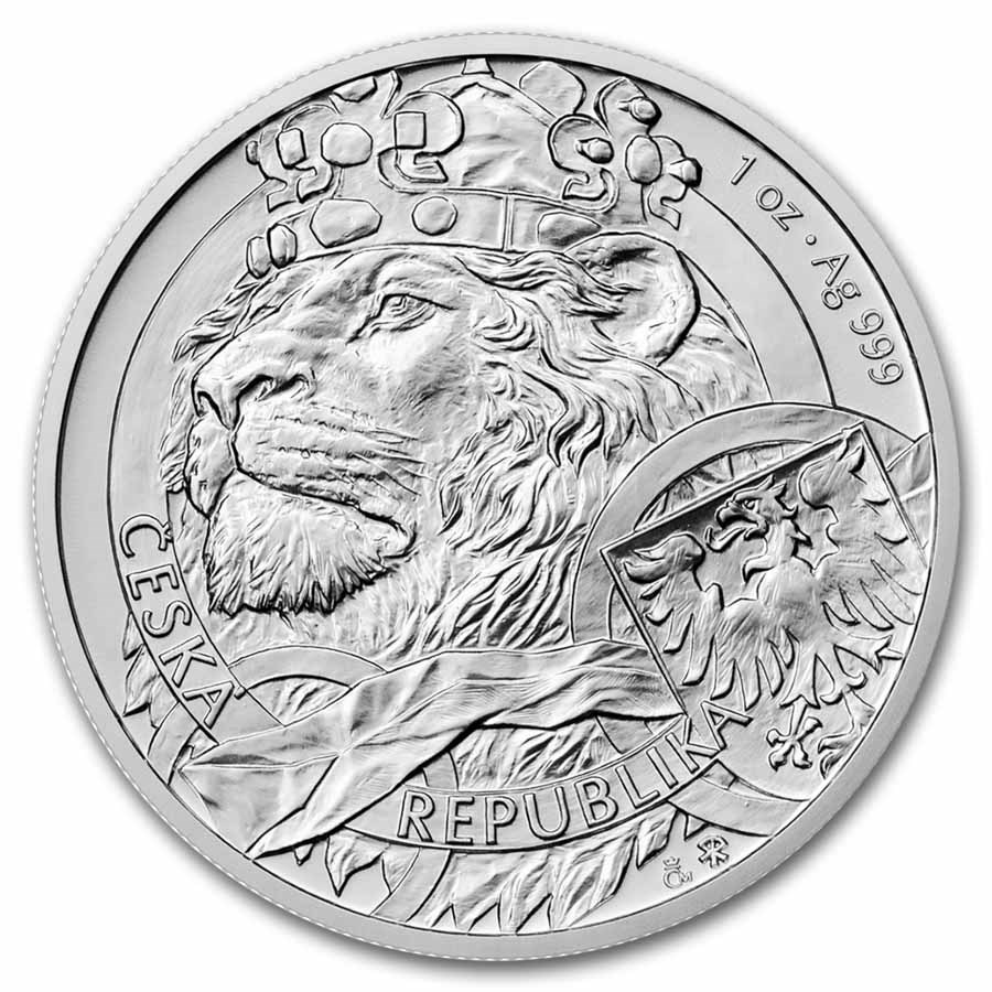 картинка 2 dollars Niue Czech Lion 2025 1 oz Silver – площадка coinbay.ae