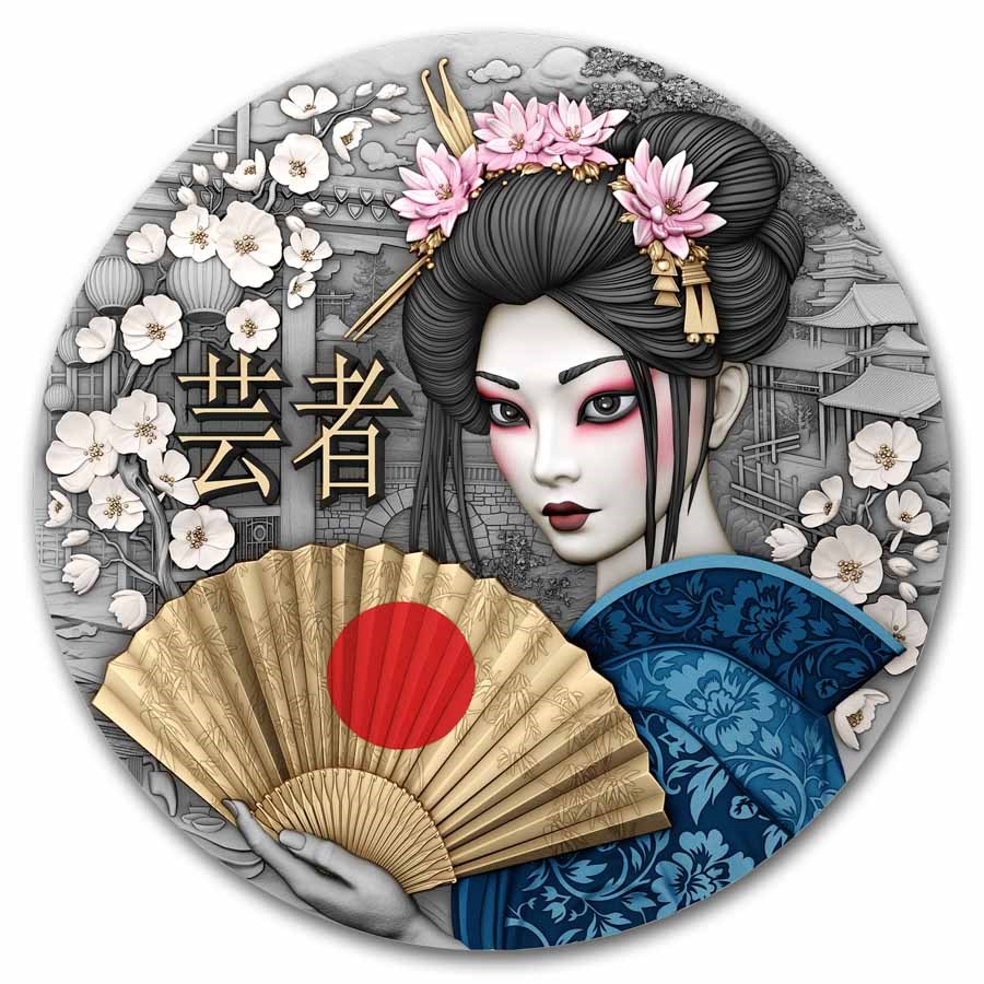 картинка 5 dollars Niue Geisha 2 oz silver – площадка coinbay.ae