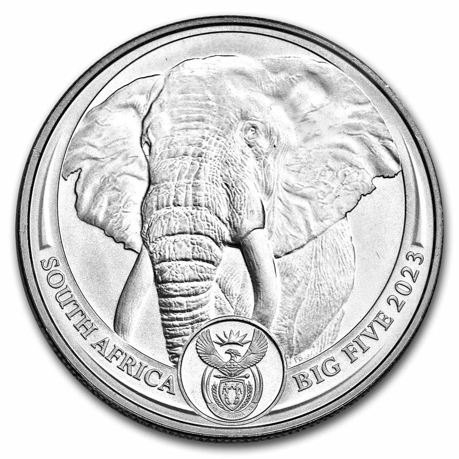 картинка 20 rand South Africa Elephant 1 oz platinum – площадка coinbay.ae