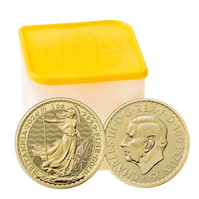 картинка 100 pounds Britannia, Tube 10pcs 1 oz gold – площадка coinbay.ae