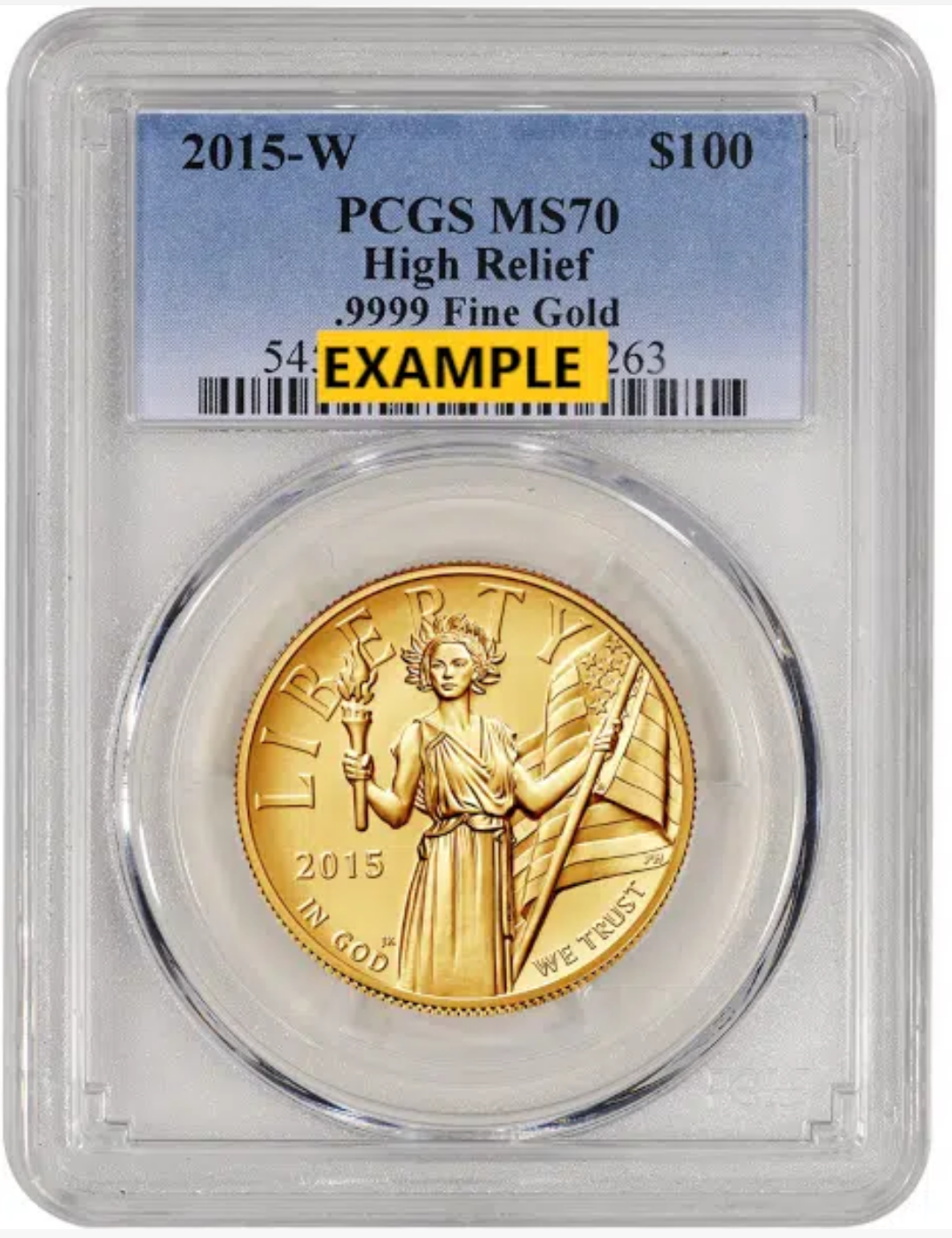 картинка 100 dollars USA 2015-W High Relief American Liberty First Strike PCGS MS70, 1 oz gold – площадка coinbay.ae