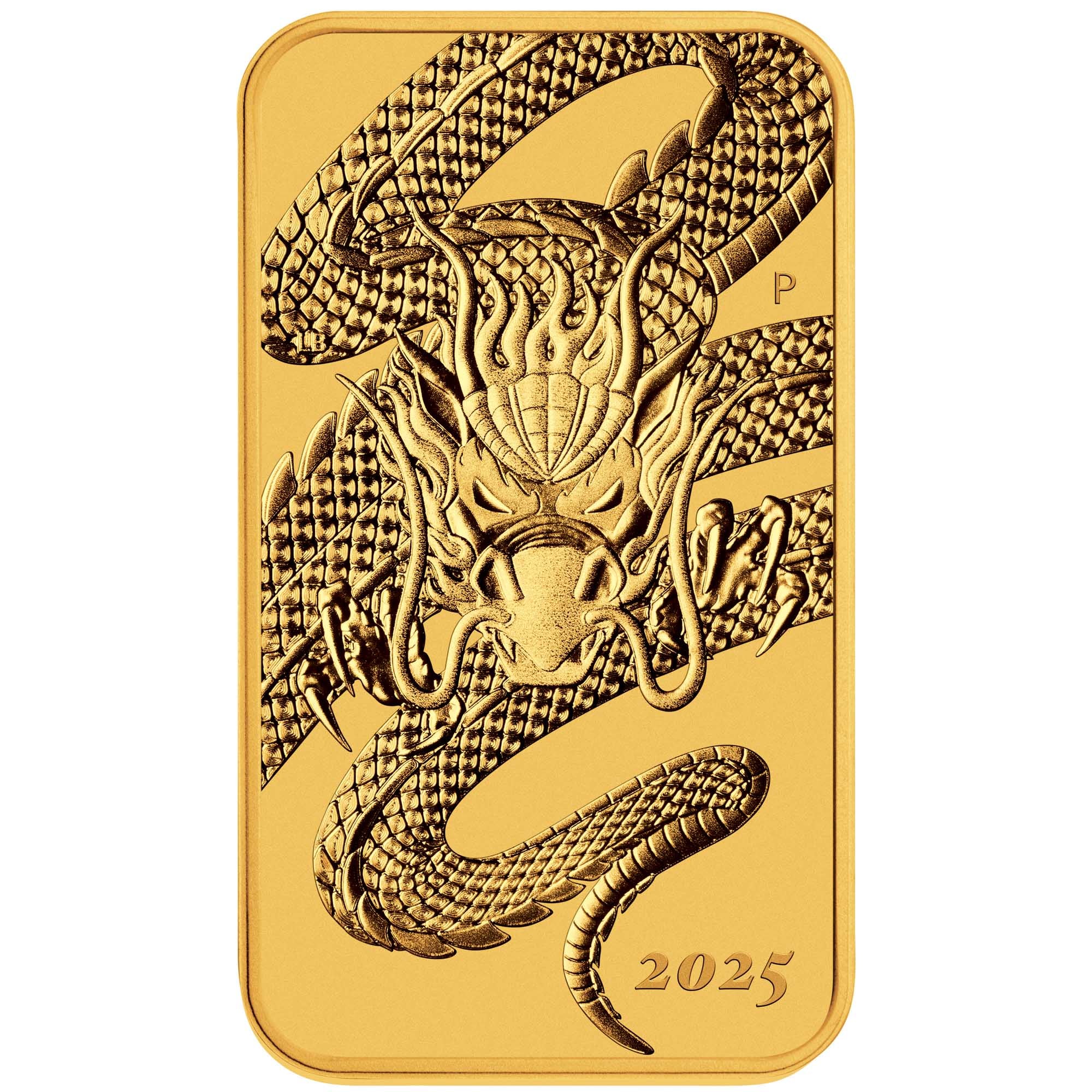 картинка 100 dollars Australia 2025 Dragon Rectangular 1 oz gold – площадка coinbay.ae