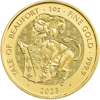 картинка 100 pounds Great Britain The Royal Tudor Beasts The Yale of Beaufort 1 oz gold – площадка coinbay.ae