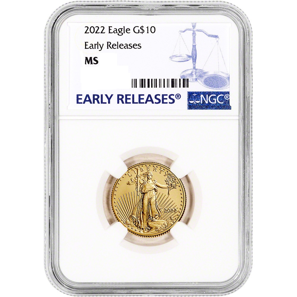 картинка 10 dollars USA Gold Eagle 2022 gold 1/4 oz MS69 – площадка coinbay.ae